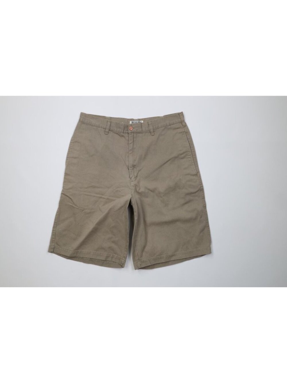 Vintage 90s Streetwear Mens 34 Faded Baggy Loose Fit Chino Shorts Beige Cotton